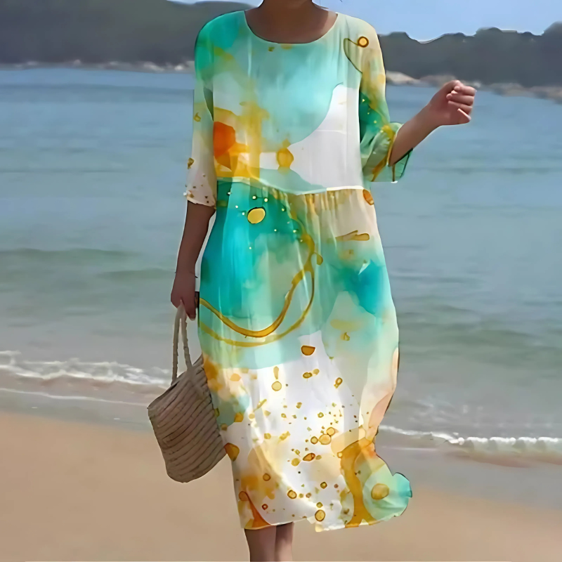 Christine | Sunset Flower Dress